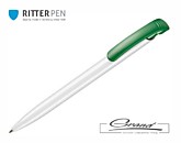 Ручка «Clear Solid», белая с зеленым
