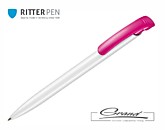 Ручка «Clear Solid», белая с розовым