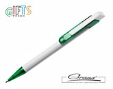 Ручка шариковая «Bastion», белая с зеленым