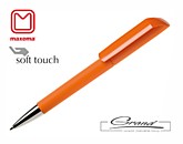 Ручка шариковая «Flow», покрытие soft touch, оранжевая