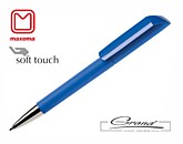 Ручка шариковая «Flow», покрытие soft touch, лазурная