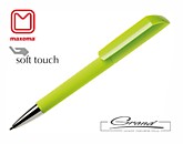 Ручка шариковая «Flow», покрытие soft touch, зеленое яблоко