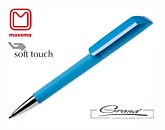 Ручка шариковая «Flow», покрытие soft touch, бирюзовая 