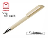 Ручка шариковая «Flow», покрытие soft touch, бежевая