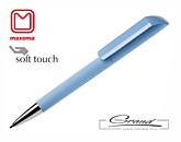Ручка шариковая «Flow», покрытие soft touch, светло-голубая