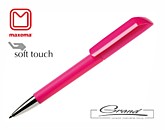 Ручка шариковая «Flow», покрытие soft touch, розовая
