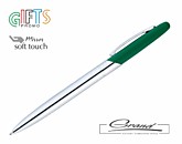 Ручка шариковая «Saber Soft Touch», зеленая