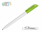 Ручка шариковая «Libero White», белая с зеленым
