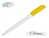 Ручка шариковая «Libero White», белая с желтым