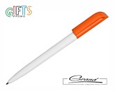 Ручка шариковая «Libero White», белая с оранжевым