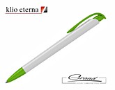 Ручка шариковая «JONA W», белая с зеленым