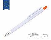 Ручка «Needle White», белая с оранжевым